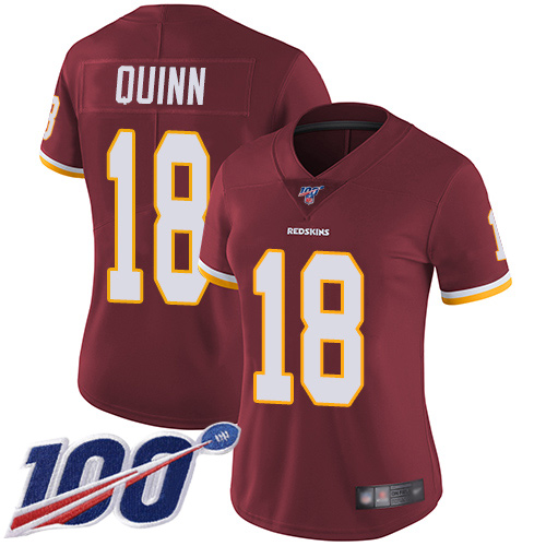 Washington Redskins Limited Burgundy Red Women Trey Quinn Home Jersey NFL Football 18 100th Season